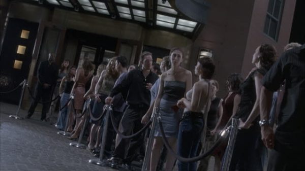 PEOPLE STANDING IN LINE WAITING TO ENTER A NIGHTCLUB OR BAR IN LAS VEGAS